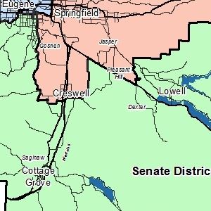 Lane County State Senate Districts 