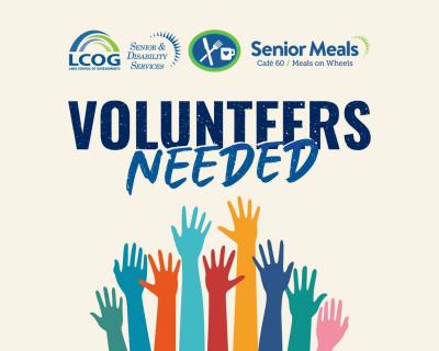 Image of text that says volunteers needed
